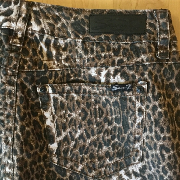 Seven Luxe leopard skinny jeans 14 - Picture 3 of 5